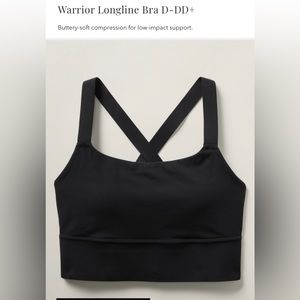 Selling all “9” black Athleta warrior long line sport bra D-DD size small